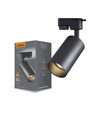 Lonzo GU10 1-faset skinnespot - Uten lyskilde, sort, 1F2W
