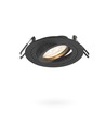 GU10 innbyggingsspot, kvadratisk - Sort, aluminium, IP20, Hull: Ø7,5 cm, Mål: 92 x 92 mm, uten lyskilde