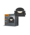 GU10 innfellingsspot, kvadratisk - Sort, aluminium, IP20, Hull: Ø7,7 cm, Mål: 9,2 x 9,2 cm