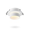 GU10 innfellingsspot - Rund, hvit, aluminium/keramikk, hull: Ø7,6 cm, mål: Ø9,2 cm, max 30W