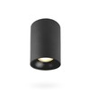 GU10 takmontert spot - Sort, Ø9cm, høyde 14cm, aluminium, IP20 innendørs, uten lyskilde