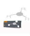 3x GX53 takmontert spot - Hvit, IP20, 200x85x50mm, uten lyskilde