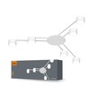 6x GX53 takspot - Hvit, 40x20cm, IP20 innendørs, uten lyskilde