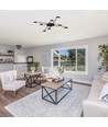 8x GX53 takmontert skinnespot - Sort, aluminium, IP20 innendørs, uten lyskilde