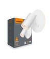 GU10 vegglampe med 5W LED backlight - Hvit, inkl. 2 brytere, uten GU10 lyskilde