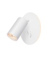 GU10 vegglampe med 5W LED backlight - Hvit, inkl. 2 brytere, uten GU10 lyskilde