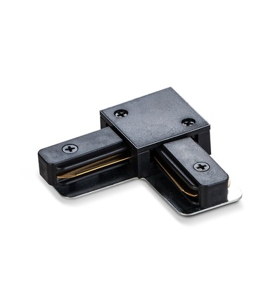 L-samler for 1-faset skinne - Svart, 1F2W