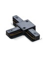 T-kobling for 1-faset skinne - Svart, 1F2W