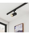 10W 1-fase skinnespot - 36 grader, 4000K, Sort, IP20, RA80