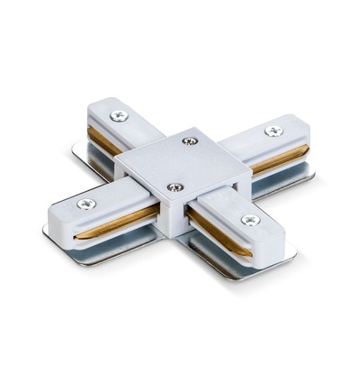 X-samler for 1-faset skinne - Hvit, 1F2W