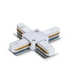X-samler for 1-faset skinne - Hvit, 1F2W