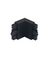 L-formet magnetisk skinneskjøt, sort - 30x30x24 mm, IP22 innendørs, 3 års garanti