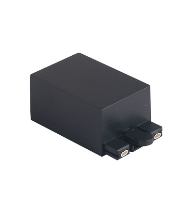 Tilkoblingsboks til magnetisk skinne, sort - Passer til 24x6mm overflateskinne