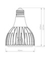 E27 30W LED vekstlampe - RA97, fullspektrum
