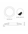 24W Firkantet LED innfellingspanel - 1830lm, 4000K, 29,5 x 29,5 cm, hvit kant, IP20 innendørs