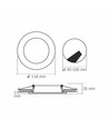 6W Firkantet rammeløst LED innfellingspanel - 4000K, 120°, Hull: Ø5-10 cm, Mål: 11,8 x 11,8 cm
