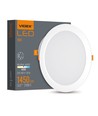 18W rammeløst LED innfellingspanel - 2100lm, 4000K, 22,2 x 22,2 cm, integrert driver, hvit kant