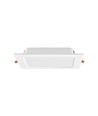 12W Firkantet LED innfellingspanel - 4000K, Hull: 14,5 x 14,5 cm, Mål: 17,5 x 17,5 cm, hvit kant