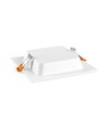 12W Firkantet LED innfellingspanel - 4000K, Hull: 14,5 x 14,5 cm, Mål: 17,5 x 17,5 cm, hvit kant