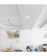 18W Firkantet rammeløst LED panel - 122lm/W, 4000K, 224x224mm, hvit kant, flicker free