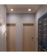 12W kvadratisk LED påbygningspanel - 820lm, 4000K, hvit kant, 14,2 x 14,2 cm