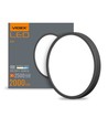 24W LED taklampe, sort - 2000lm, 4000K, IP20, 26,4 x 26,4 cm, inkl. lyskilde