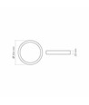 24W LED taklampe, sort - 2000lm, 4000K, IP20, 26,4 x 26,4 cm, inkl. lyskilde