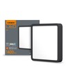15W LED påbygningspanel, 19,2x19,2cm - 1400lm, 4000K, sort kant, IP20 innendørs