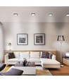 15W LED påbygningspanel, 19,2x19,2cm - 1400lm, 4000K, sort kant, IP20 innendørs