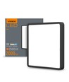 24W kvadratisk LED taklampe - 26,4 x 26,4 cm, sort kant, 4000K, IP20 innendørs, inkl. lyskilde