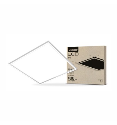 60x60 LED-panel med kantlys, 40W - 100lm/W, 4000K, nøytral hvit, flicker free
