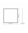 60x60 LED-panel med kantlys, 40W - 100lm/W, 4000K, nøytral hvit, flicker free