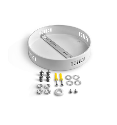 Opphengsett til LED paneler - 60cm wire, hvit, 130x130mm monteringsplate