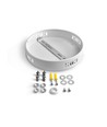 Opphengsett til LED paneler - 60cm wire, hvit, 130x130mm monteringsplate