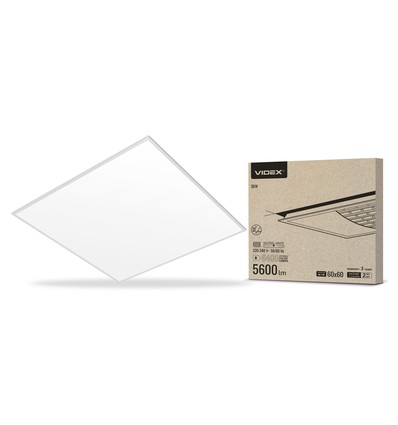 60x60 LED panel til innbygging, 36W - 155lm/W, 4000K, IP20, 3 års garanti