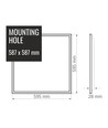 60x60 LED panel til innbygging, 36W - 155lm/W, 4000K, IP20, 3 års garanti