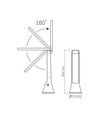 Berlin LED skrivebordslampe, 5W - Oppladbar, dimbar, 3-i-1 CCT, bærbar, hvit