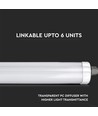 150cm 48W vanntett komplett LED-armatur, gjennomgangskoblet - 5760lm, 120lm/W, IP65