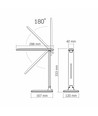 5W Oslo LED skrivebordslampe, 3-trinns dimbar - Hvit, CCT, 280lm, IP20 innendørs