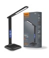 5W LED dimbar skrivebordslampe - Svart, 3-trinns CCT, display med klokke/temp, touch-styring