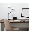5W LED dimbar skrivebordslampe - Svart, 3-trinns CCT, display med klokke/temp, touch-styring