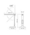 5W LED dimbar skrivebordslampe - Svart, 3-trinns CCT, display med klokke/temp, touch-styring