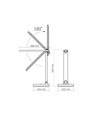 5W oppladbar LED skrivebordslampe - Touch dimbar, CCT, 2600mAh batteri, hvit, inkl. USB-kabel