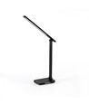 18W LED skrivebordslampe med trådløs lading - 700lm, 5-trinns dimbar, CCT justerbar, sort, flicker free