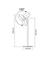 3W oppladbar LED skrivebordslampe - 300lm, 3-trinns dimbar, CCT, USB-C, inkl. magnetisk fot