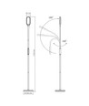 12W Tokyo LED gulvlampe, dimbar - 1280lm, sort, touch-kontroll, justerbar CCT, flicker free