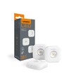 2 stk. oppladbare LED nattlys med sensor, 0,5W - PIR bevegelsessensor, 3 lysfarger, USB-C, magnetisk montering, innendørs