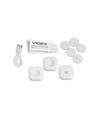 2 stk. oppladbare LED nattlys med sensor, 0,5W - PIR bevegelsessensor, 3 lysfarger, USB-C, magnetisk montering, innendørs