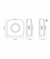 2 stk. oppladbare LED nattlys med sensor, 0,5W - PIR bevegelsessensor, 3 lysfarger, USB-C, magnetisk montering, innendørs