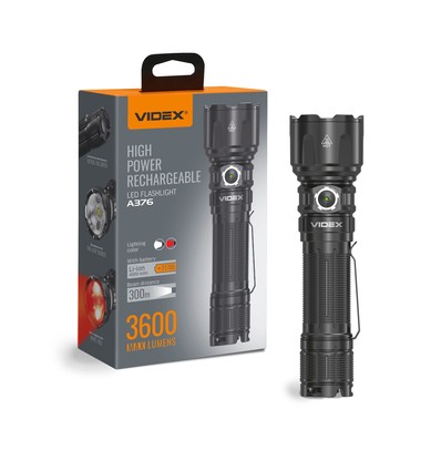 KRAFTIG LED lommelykt - 3600lm, 5000K, oppladbar, IP68, 20W